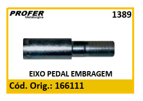EIXO PEDAL EMBRAGEM 1389