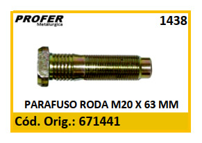 PARAFUSO RODA M20 X 63 MM
