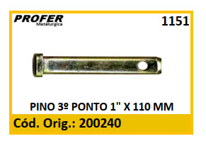 PINO 3º PONTO 1 X 110 MM